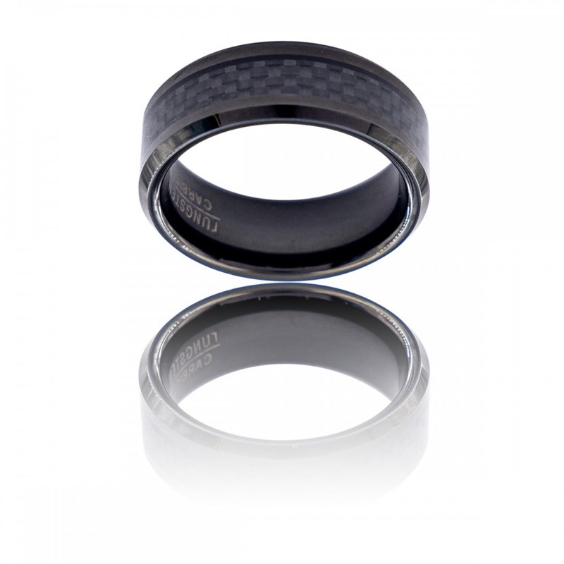 Votre Coffret Bague Anneau Homme Tungstène Carbone