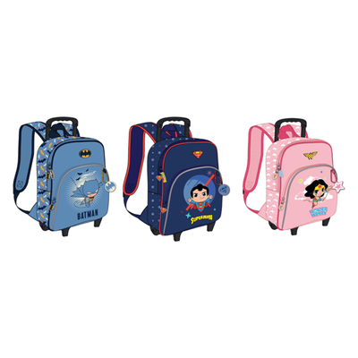 Sac à dos maternelle à roulettes DC Super Friends - 1 compartiment - différents modèles disponibles - Kid'Abord