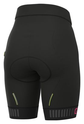 Cuissard Femme Sans Bretelle Alé Traguardo Noir/Rose Fluo