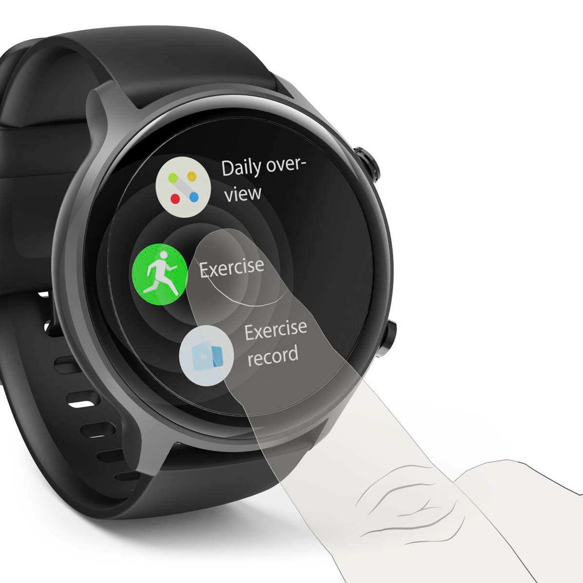 Fit Watch 6910 GPS Fitness Tracker Smart Watch 1.28