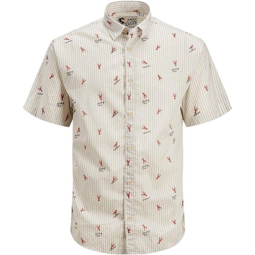 Jack & Jones - CAMISA MANGA CORTA BEIGE HOMBRE JACK & JONES 12207427 6887