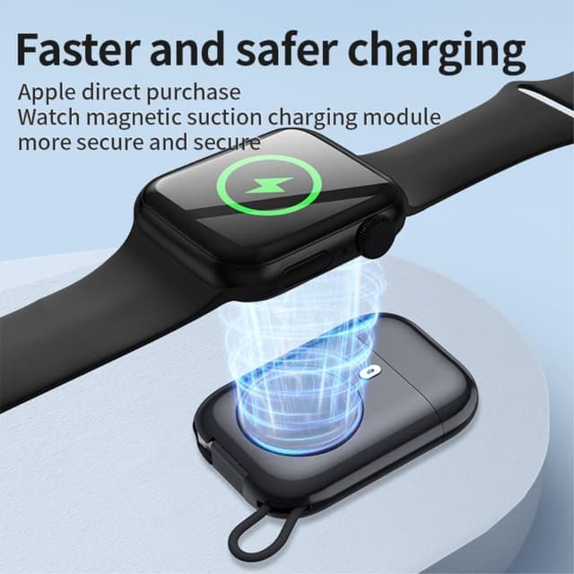 Trådløs oplader Powerbank til Apple Watch Serie 7/6/5/4/3/2/1