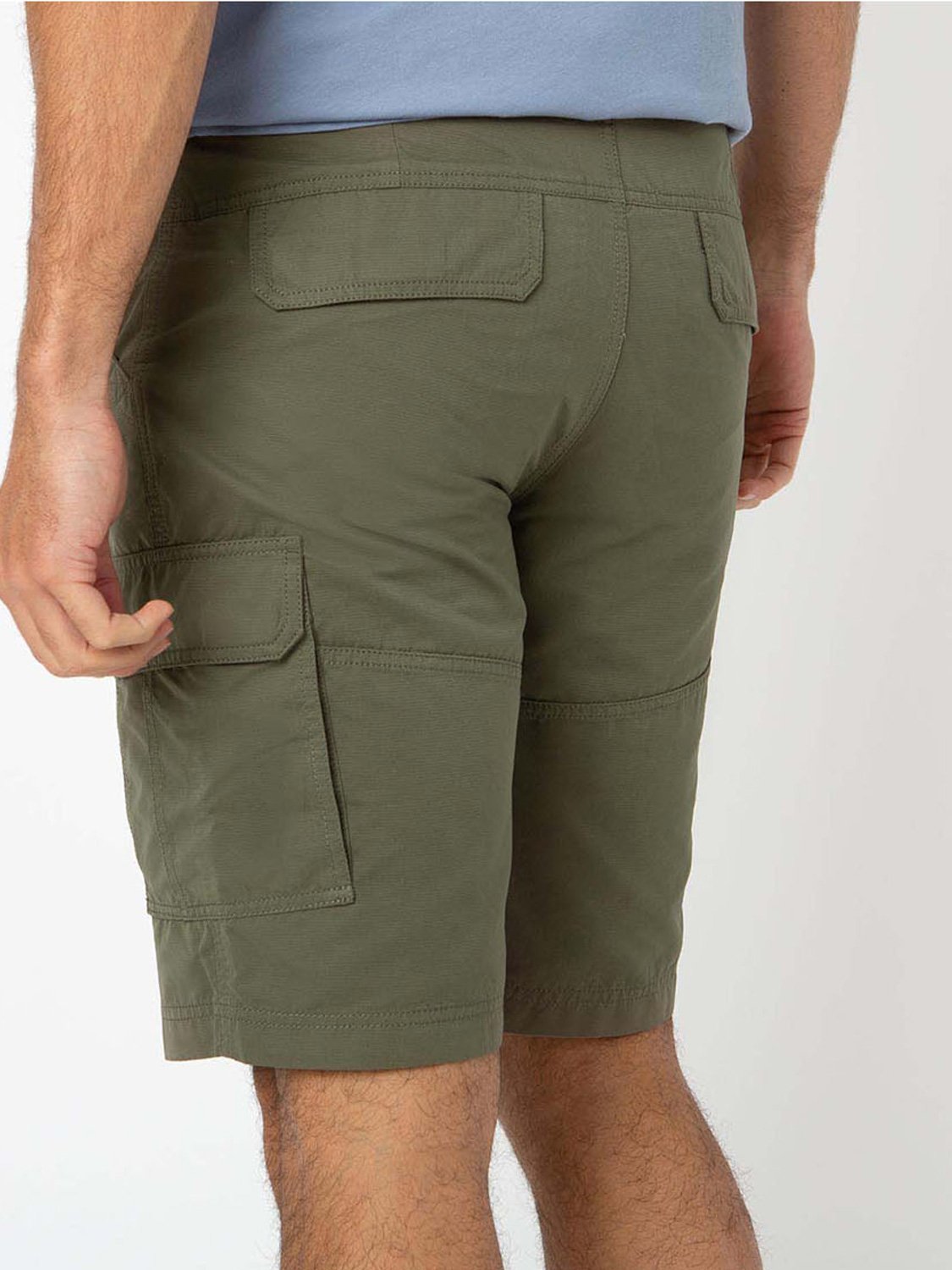 Bermuda Homme Ceinture Semi-Elastiquée Kaki