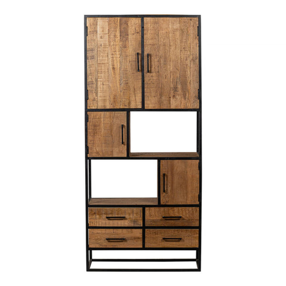 Mangohoutonline - Vakkenkast San Antonio 90cm Rechthoekig - Bruin - Mahom