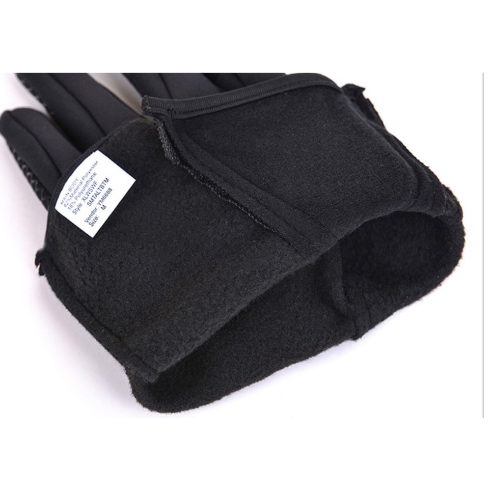 (1 Paar) Gr. L Wetterfeste Nylon Outdoor Touch Handschuhe - Schwarz