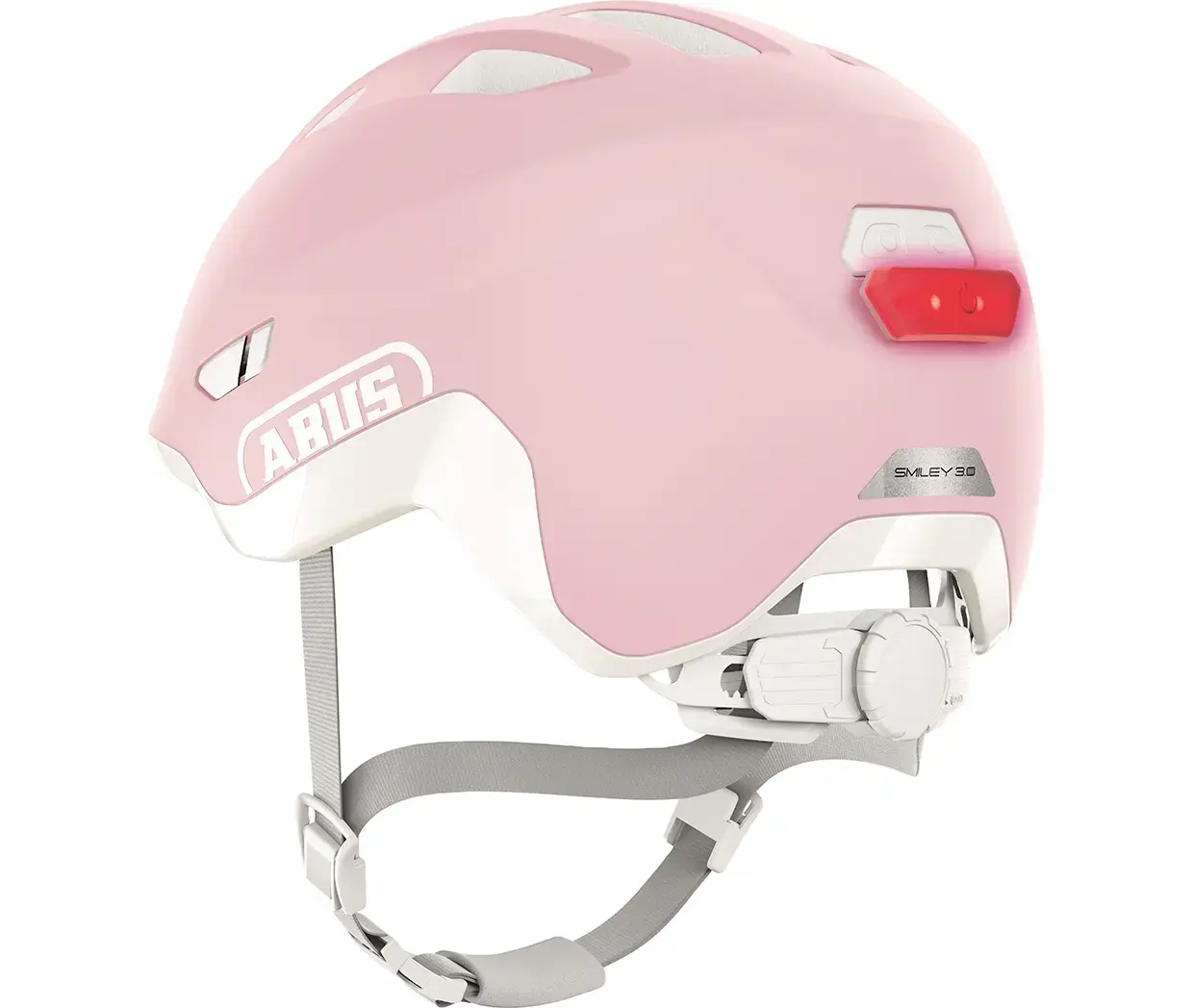 Abus Smiley 3.0 ACE LED Kinder Fietshelm Roze