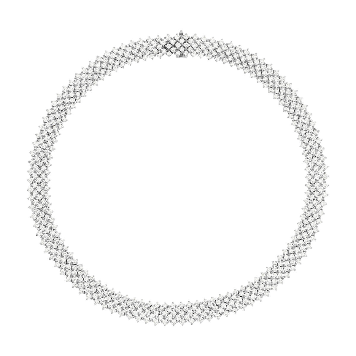 Collier argent 925 zirconias 43 cm