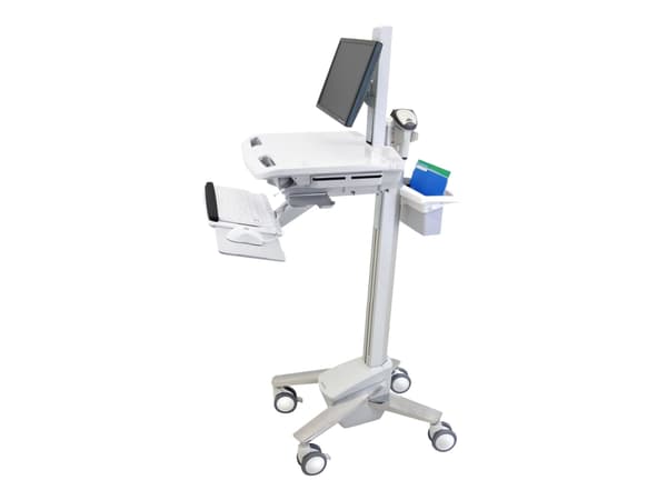 Ergotron StyleView - Vogn - for LCD-skjerm / PC-utstyr - medisinsk - plastikk, aluminium, forsinket stål - grå, hvit, polert aluminium - skjermstørre