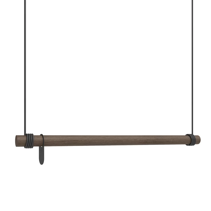 Lind DNA - Swing Hängegarderobe M (80 cm), Eiche geräuchert / Leder schwarz