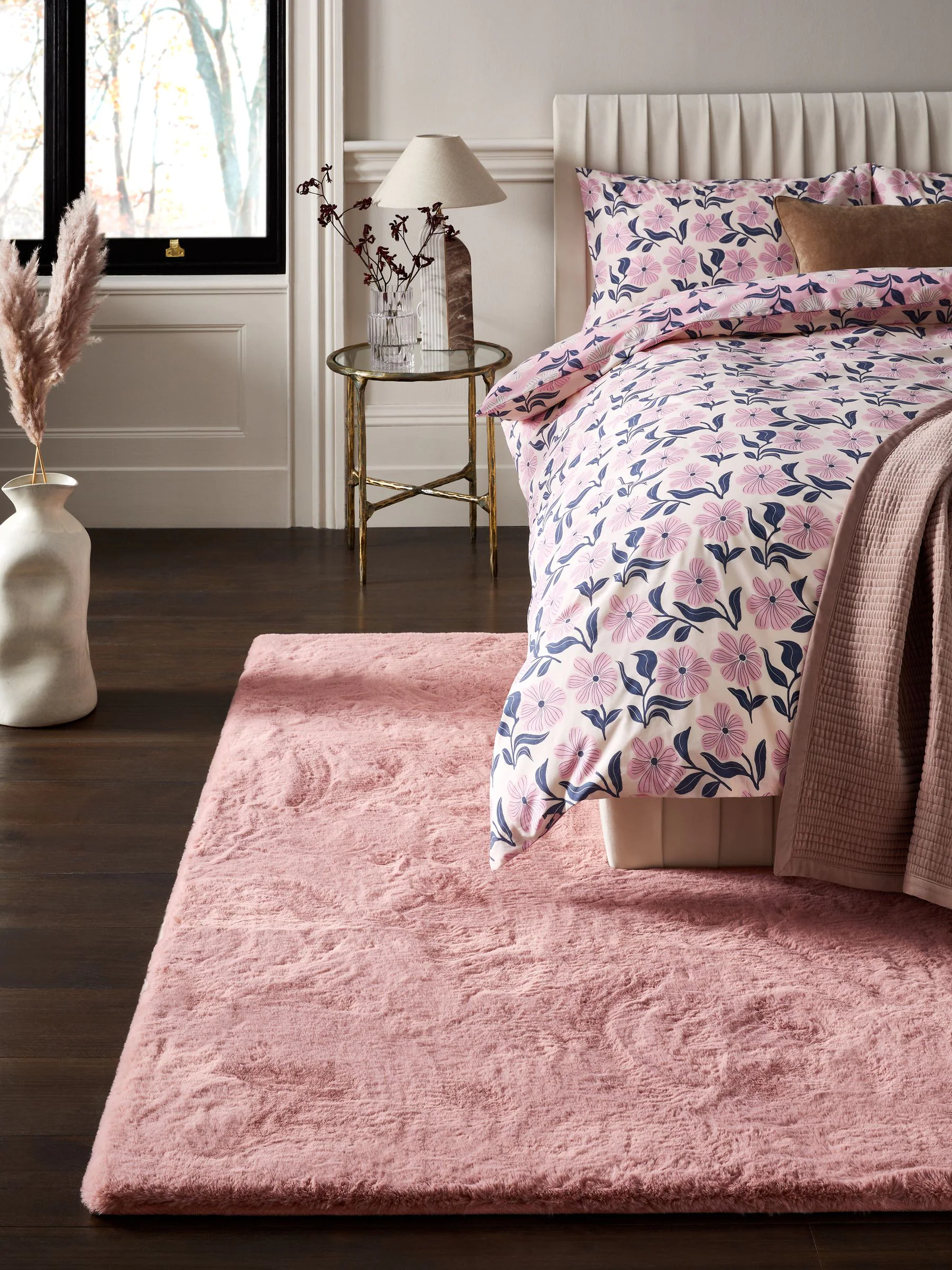 Pluche vloerkleed van imitatiebont