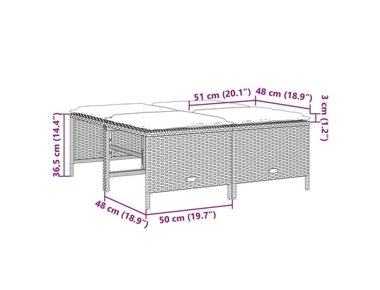 VIDAXL - Pouf Tabourets de jardin avec coussins lot de 4 beige résine tres...