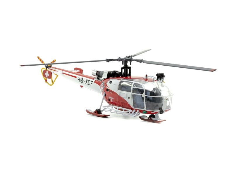 ACE Alouette III Rega HB-XDF 1:72 Detailgetreuer Helikopter aus Metall