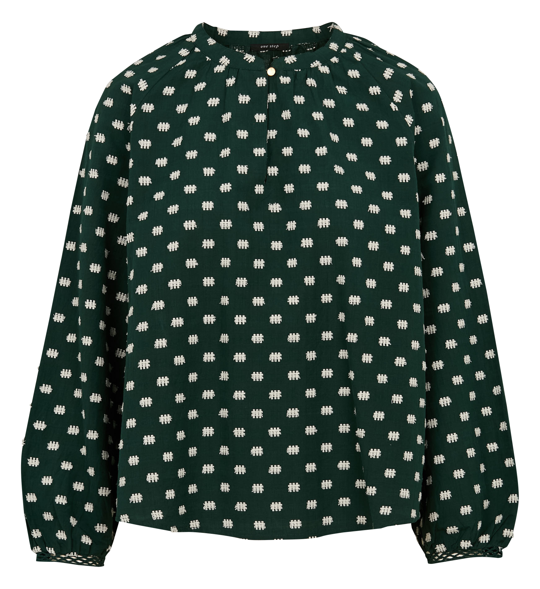 COLOMBE - Top droit col rond en coton | Vert