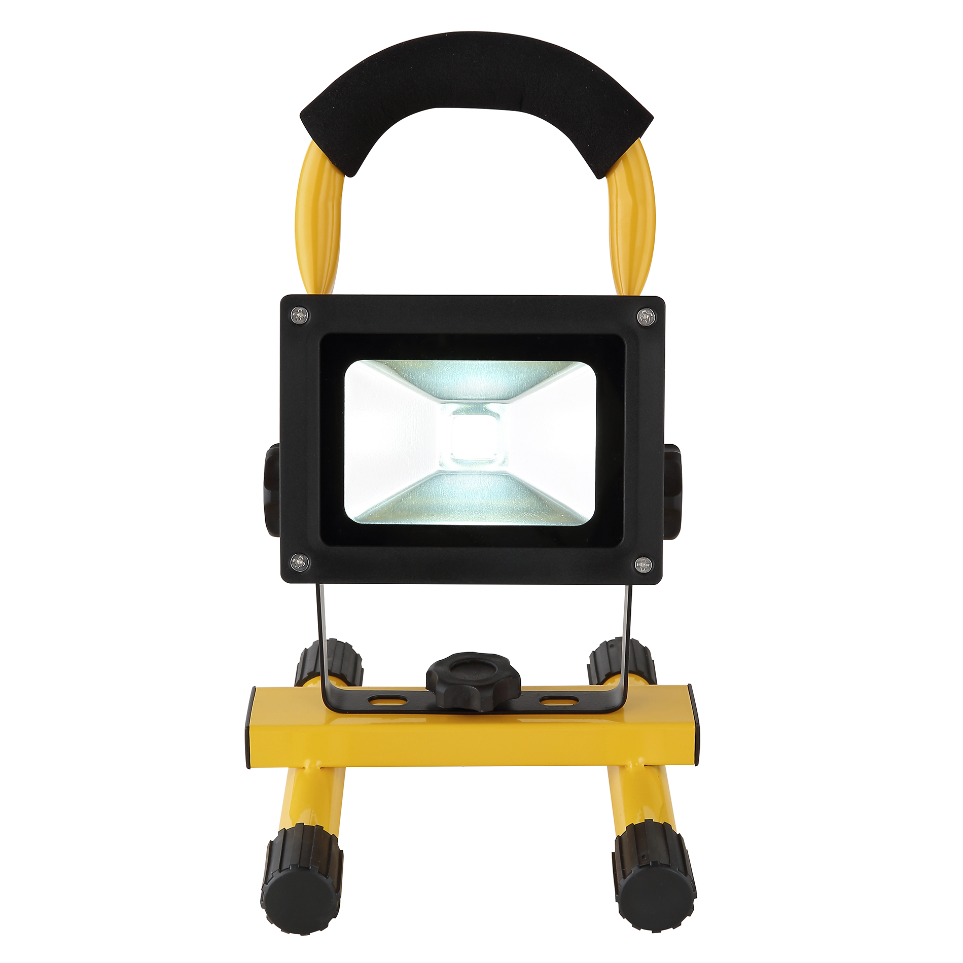 LED-Akku-Baustrahler - gelb-schwarz - 22,5 cm
