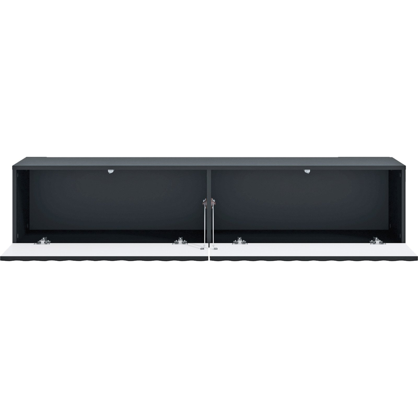 TV-Möbel Anbes Dekor schwarz 154 x 32 x 42 cm