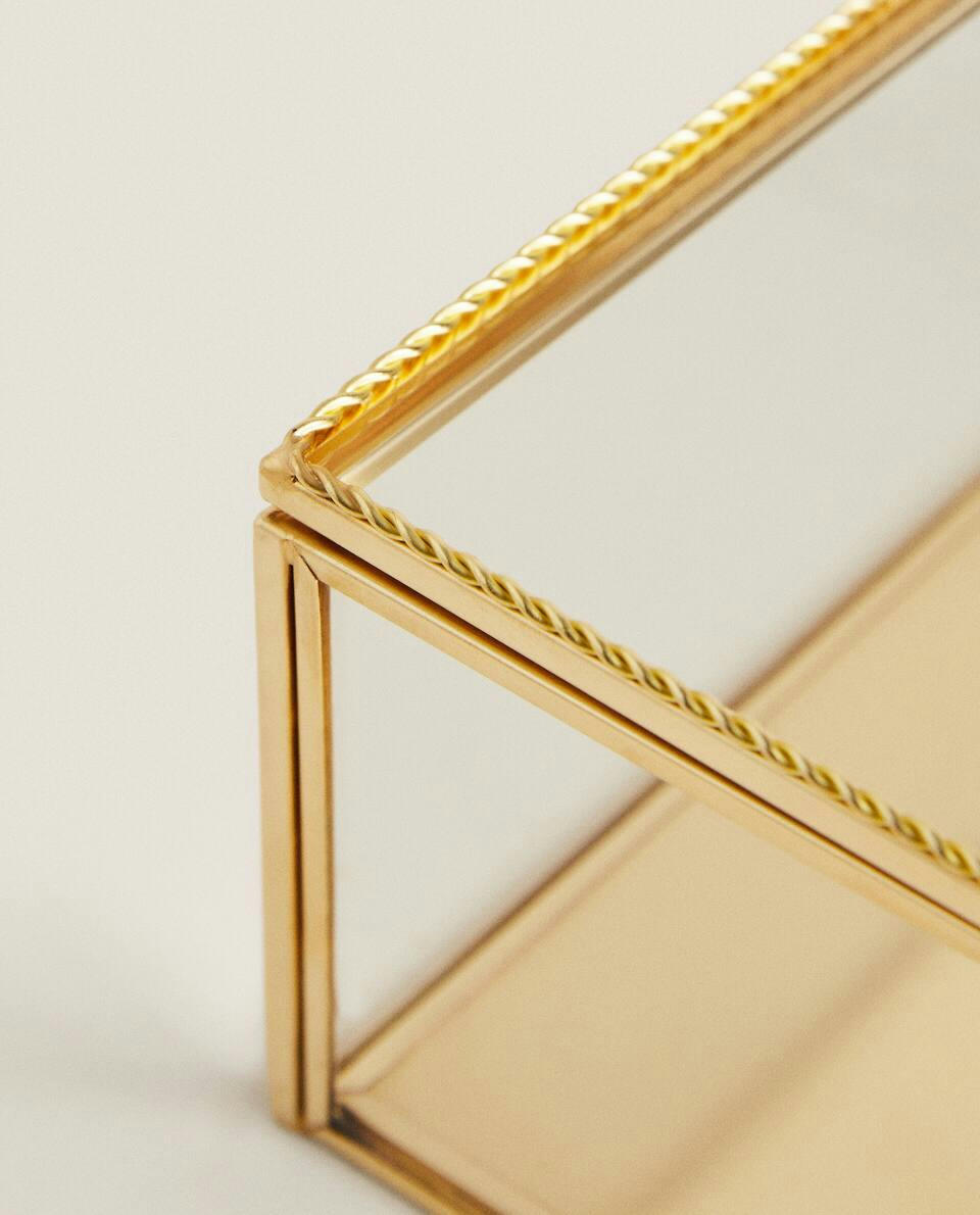 CAIXA DE METAL DOURADO