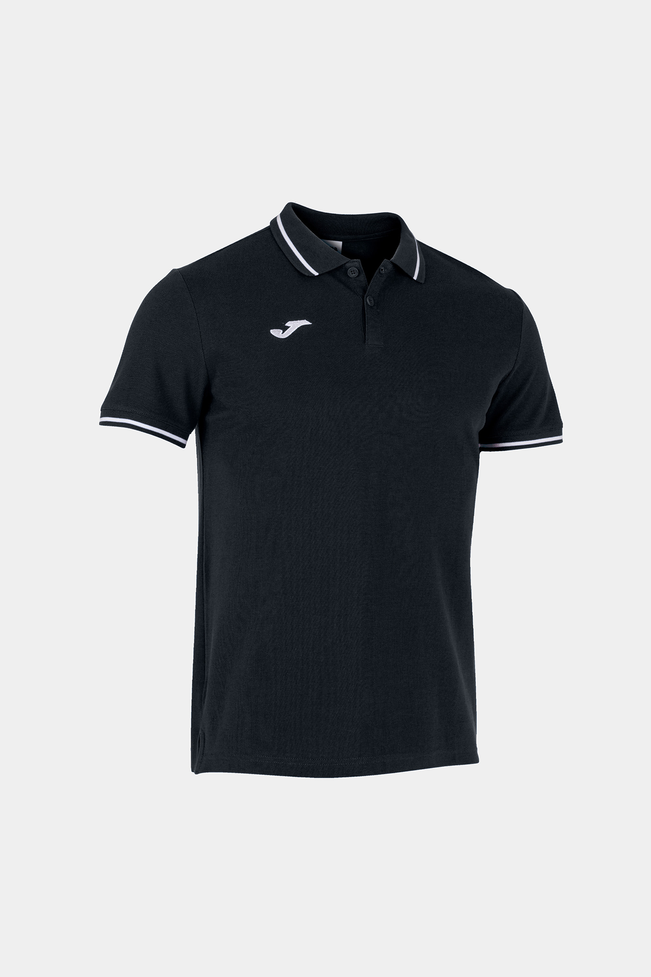 Camisa polo preta de manga curta Comfort