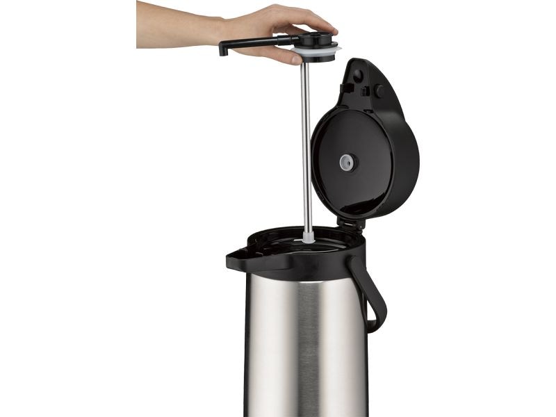 Alfi Thermoskanne TT 2500 ml, Schwarz/Silber Karaffe aus Edelstahl