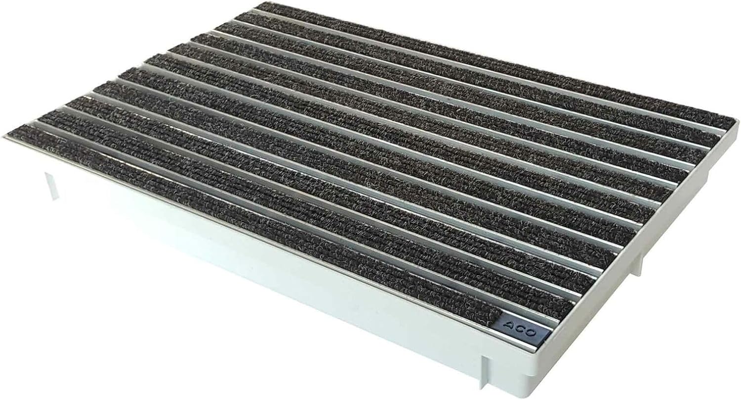ACO 600x400mm Fußmatte Rips anthrazit mit Bodenwanne Vario Light Schuhabstreifer Abtreter