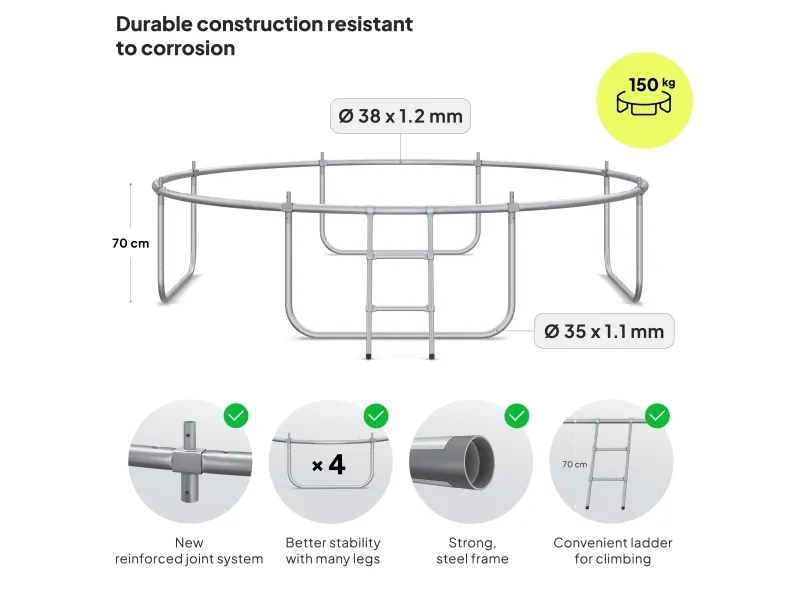Jump Pro Premium med indvendigt net 10FT 312 cm