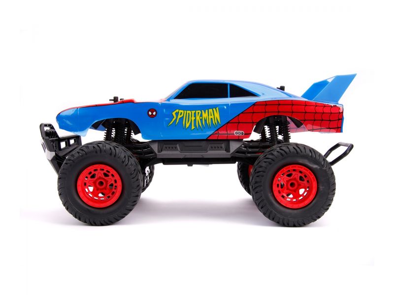 Jada Toys RC Spiderman Daytona 4 x 4 RTR, 1:12 Ferngesteuerter Monster Truck im Spiderman Design