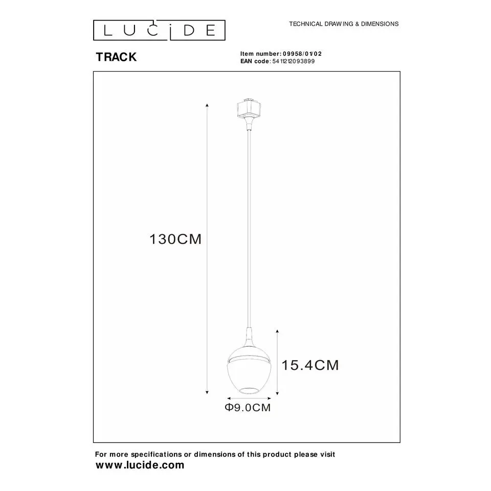 Lucide TRACK Railverlichting - Mat Goud / Messing