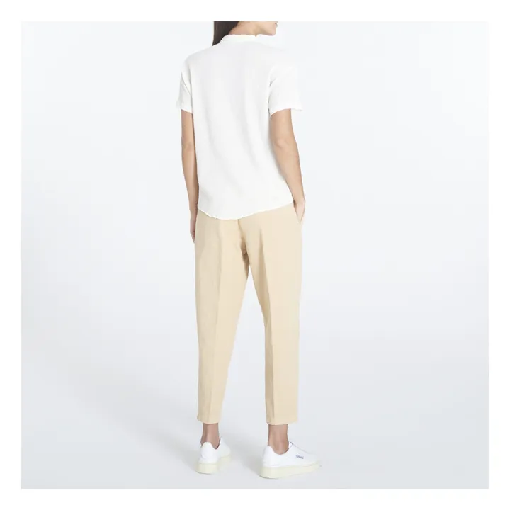 Pomandère Chemise Manches Courte Crêpe de Coton | Blanc