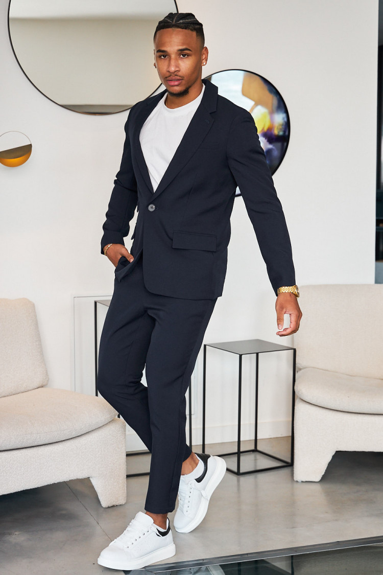 Costume 2 pièces blazer + pantalon bleu