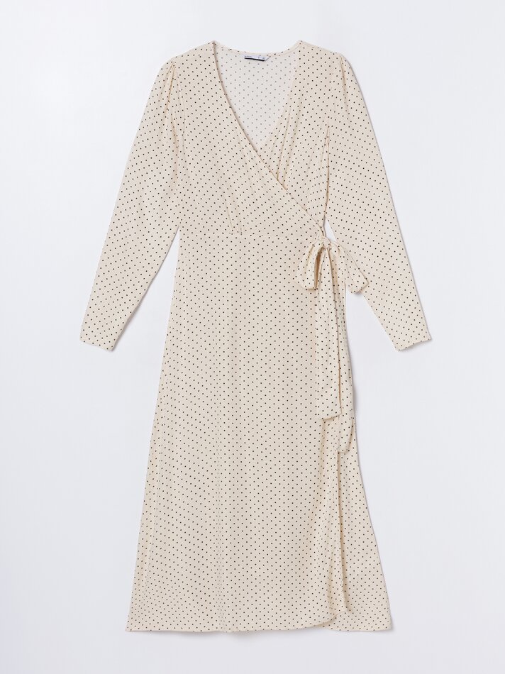 Vestido midi envelope - Preto