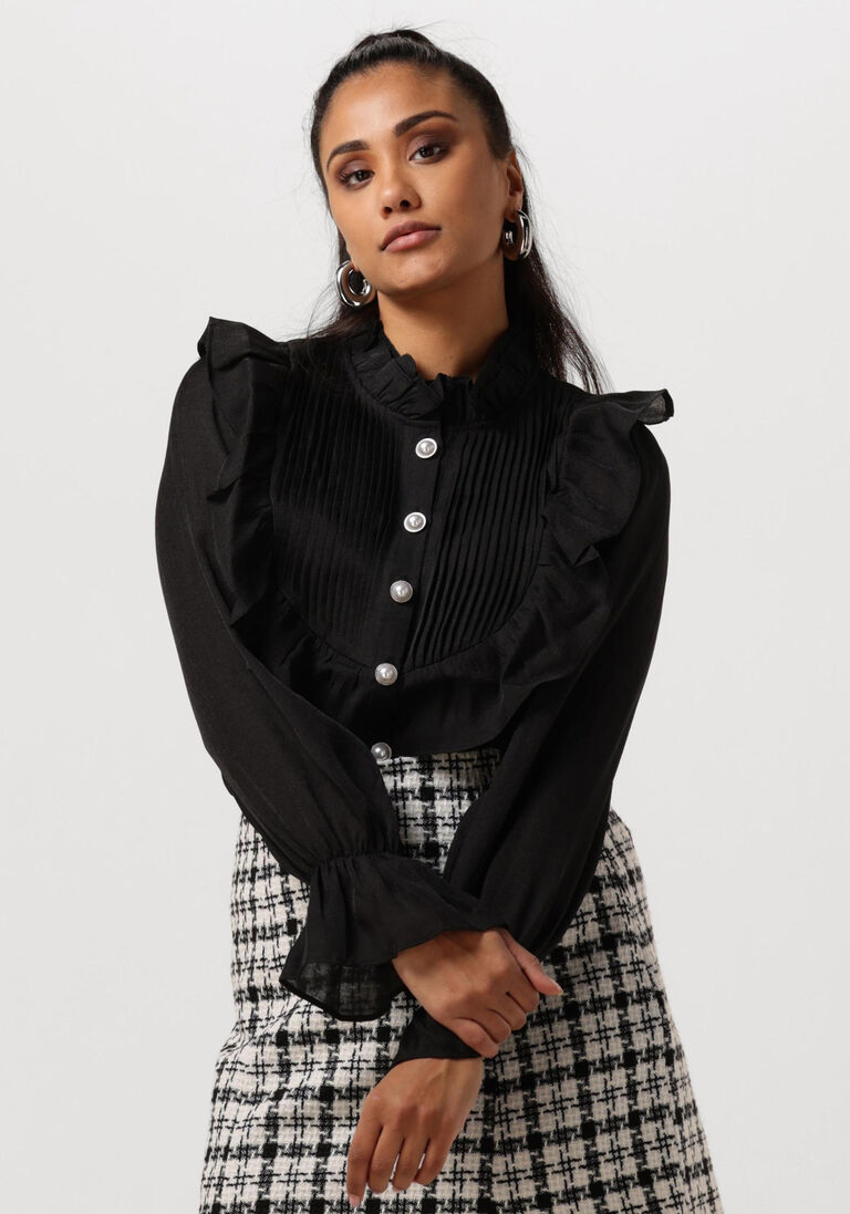 LOLLYS LAUNDRY zwarte lollys laundry blouse springsll shirt ls