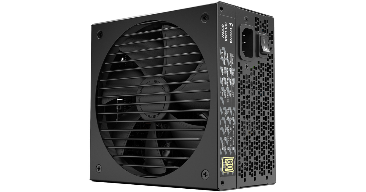 Fractal DesignION Gold 3 modulaire 850 watt voeding   (Zwart, 1x 12V-2x6, 3x PCIe)
