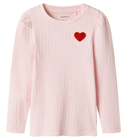 Name It Bluse - Rib - NmfDlove - Ballerina m. Lochmuster