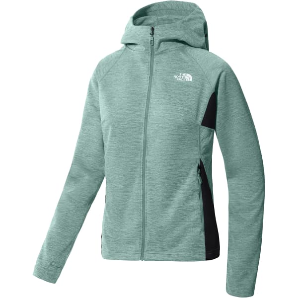 Veste polaire THE NORTH FACE W AO MIDLAYER FZ HOODIE WASABWHTHEATHR/TNFBLKHTHR