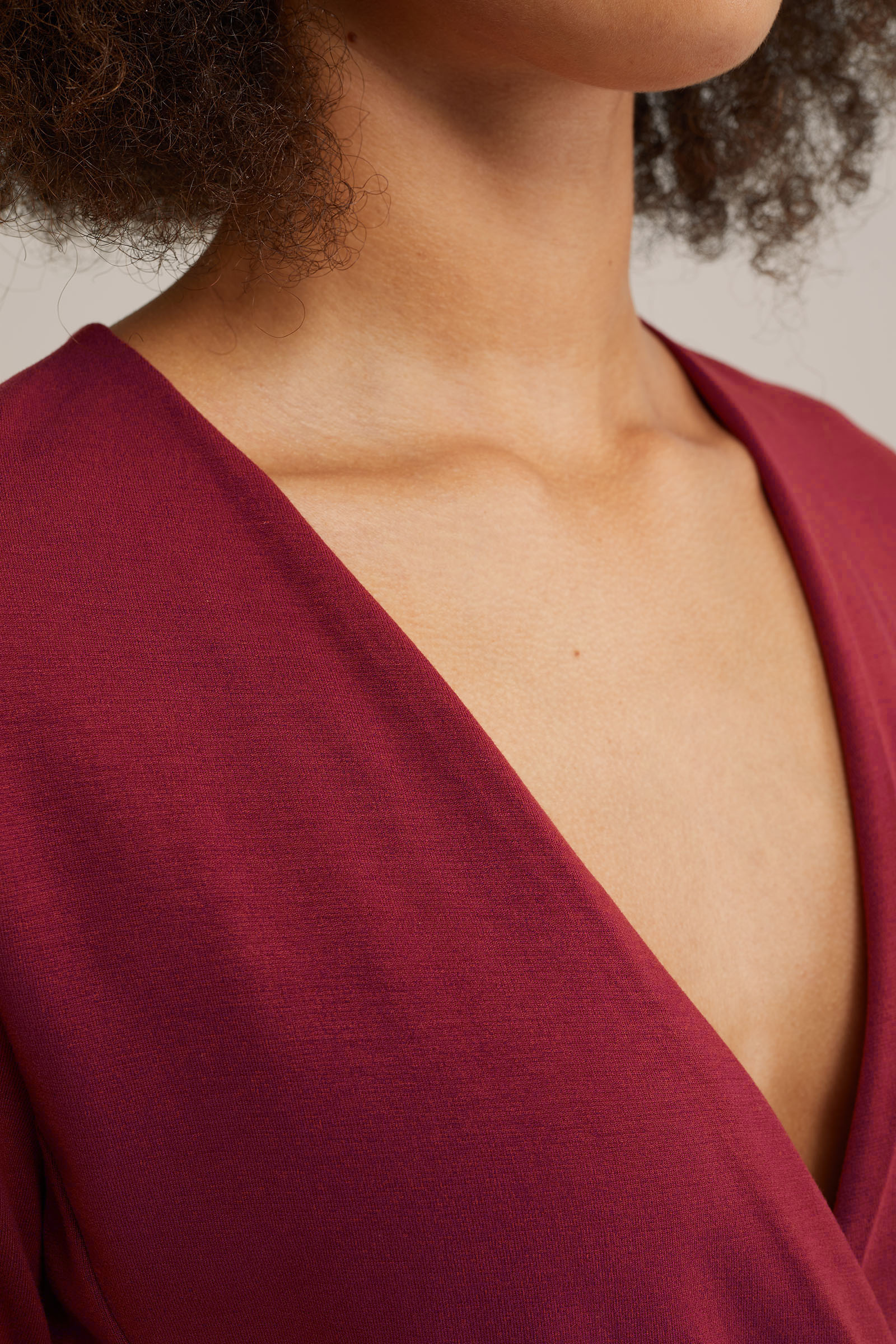 overslagtop WE Fashion Donkerrood