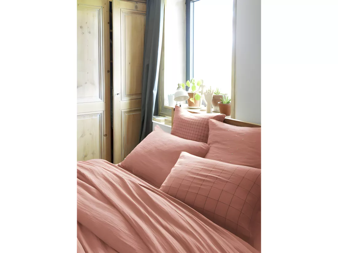 Taie d'oreiller Brodée Déco