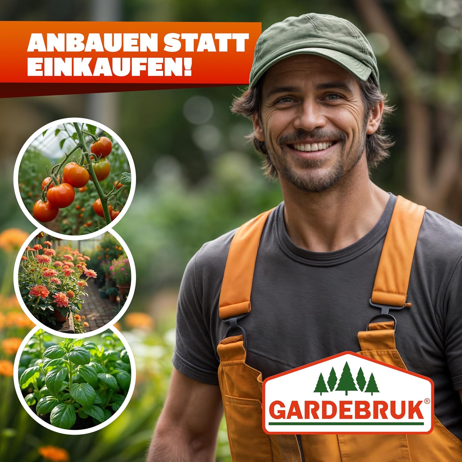 GARDEBRUK® Gewächshaus Aluminium 7,2m² mit Fundament 380x190cm inkl. 4 Dachfenster Tomatenhaus Treibhaus Anzuchthaus Garten Frühbeet Aufzucht 11,8m³