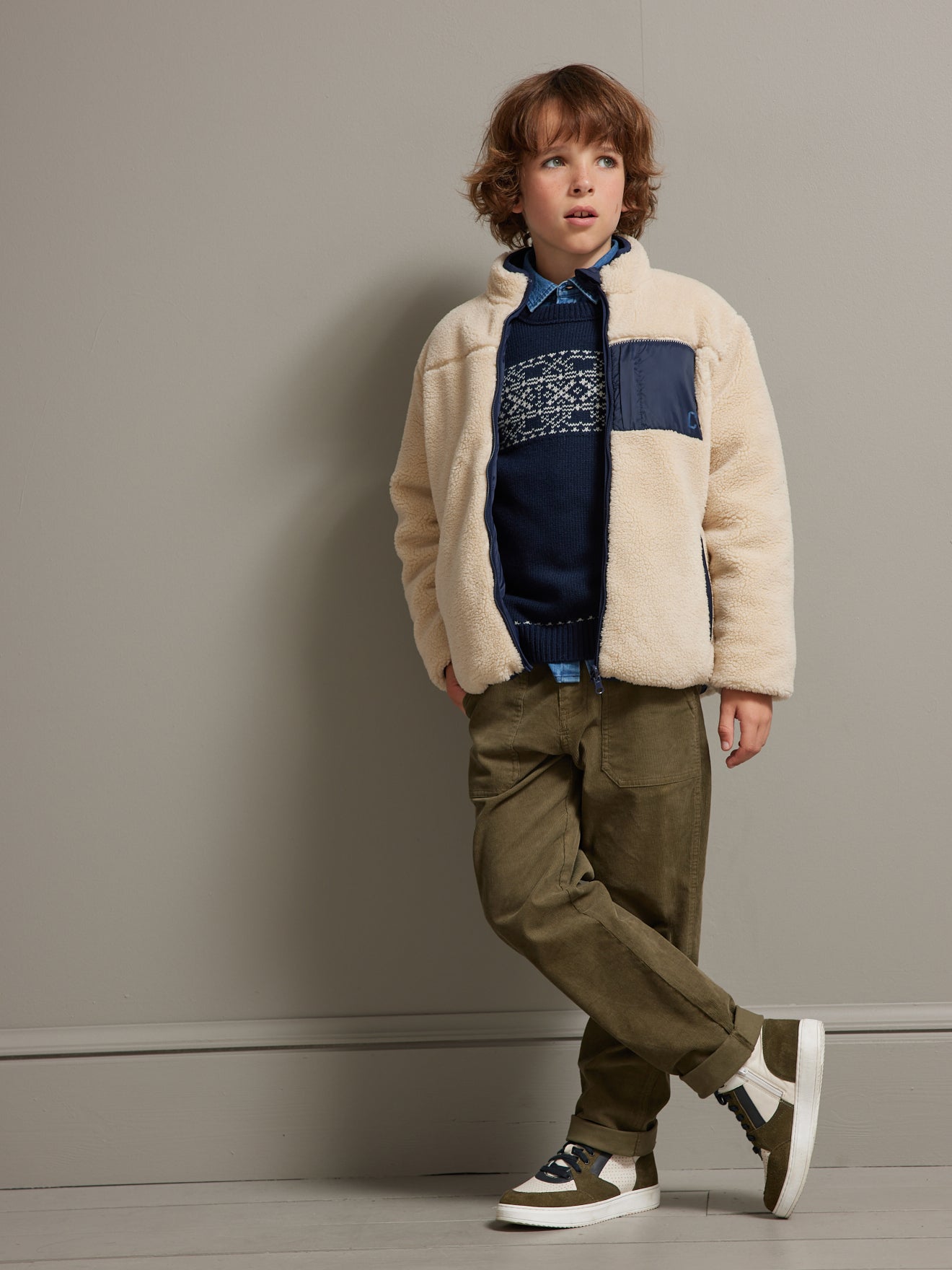 Blouson réversible Garçon plumes et duvet