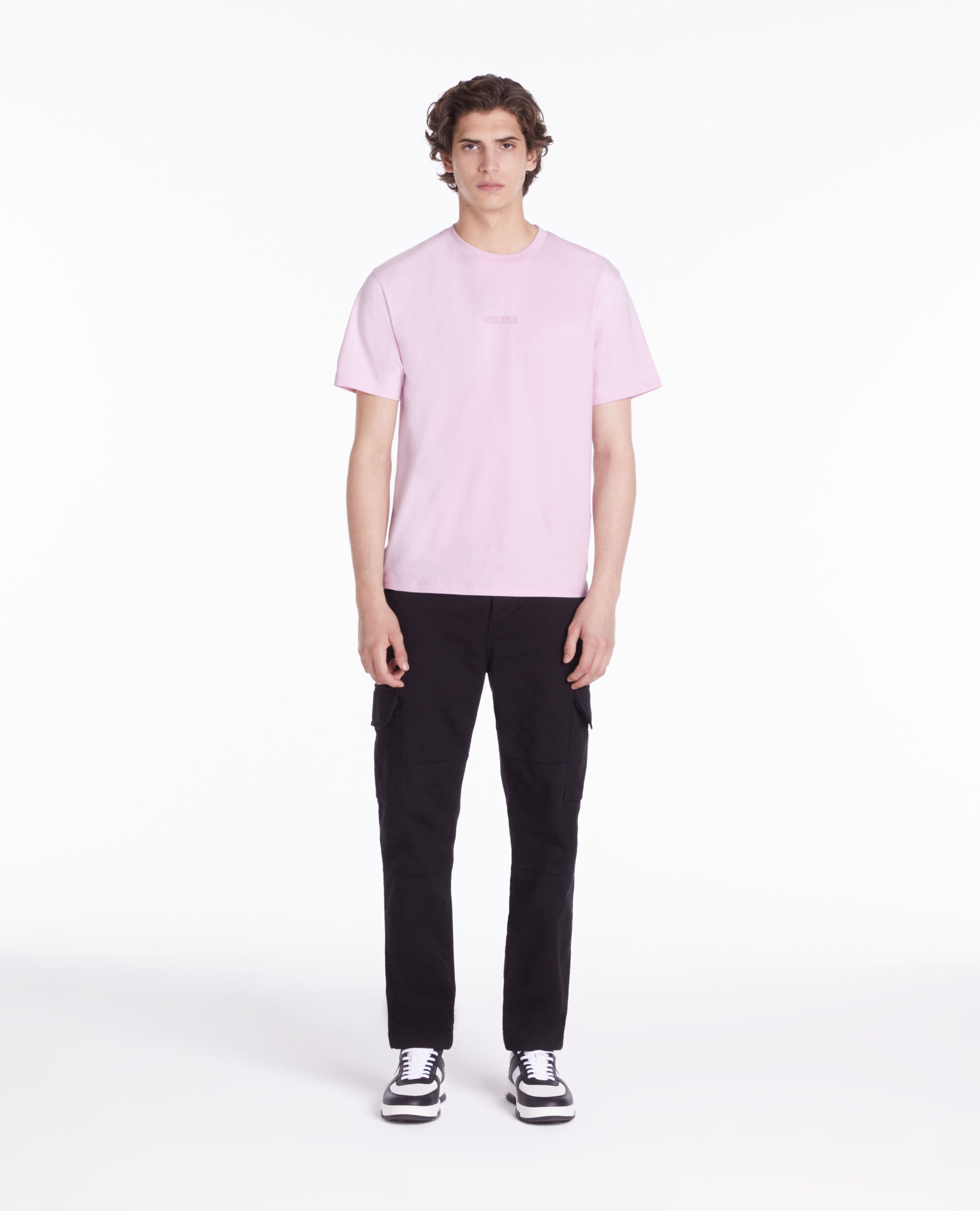 T-shirt rose avec logo