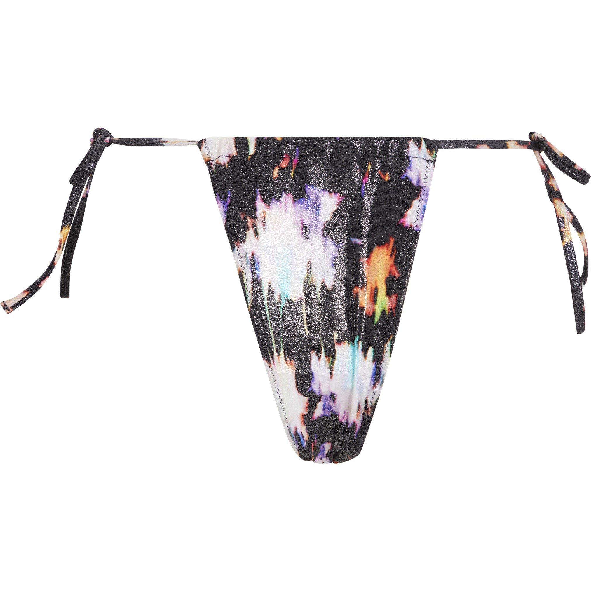 Calvin Klein Monogram Foil Tie Bikini Bottoms