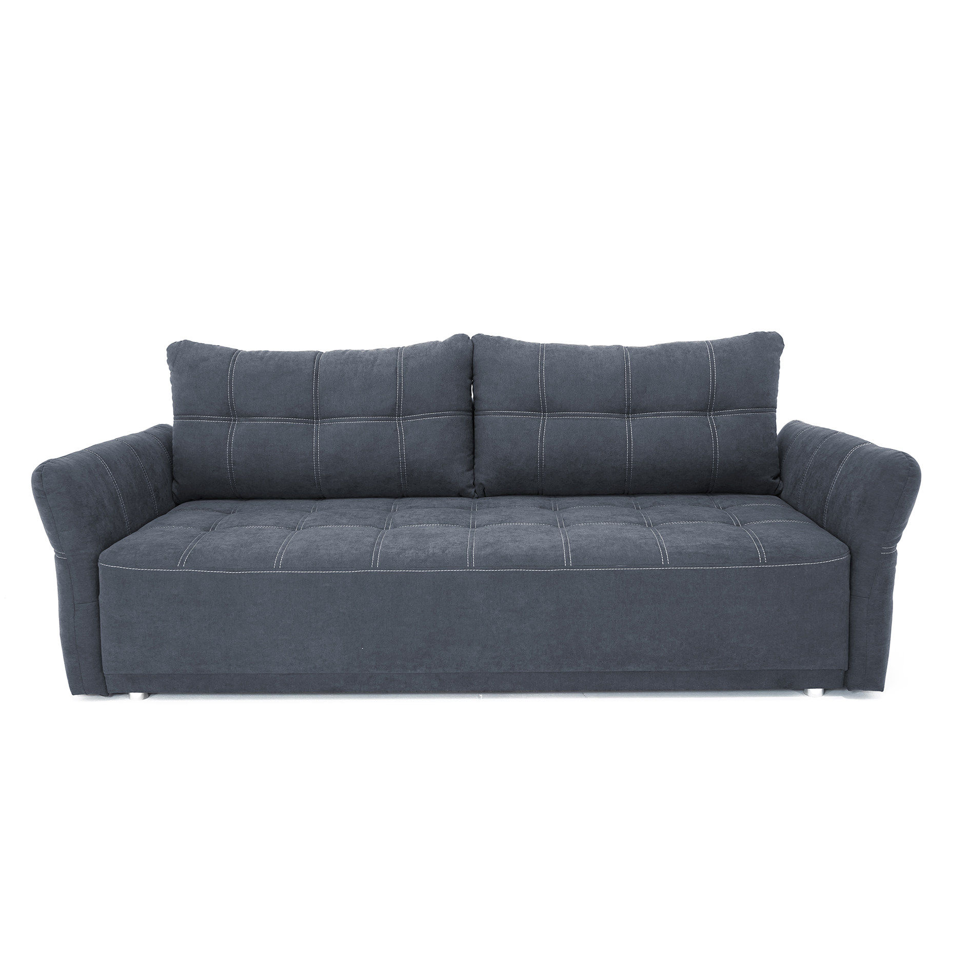 Schlafsofa - grau - regulierbare Armlehnen