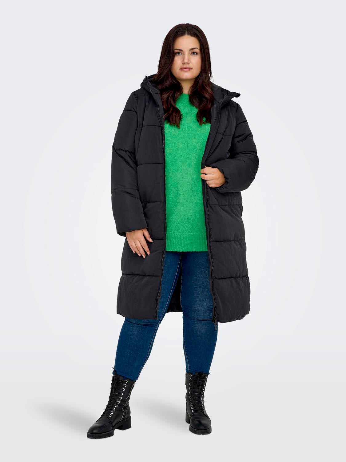 CARABBIE Steppmantel Black