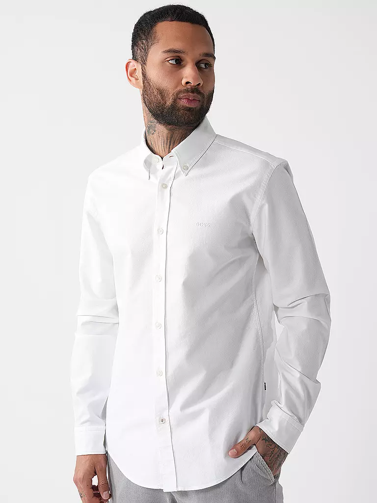 BOSS Hemd ROAN Slim Fit weiss