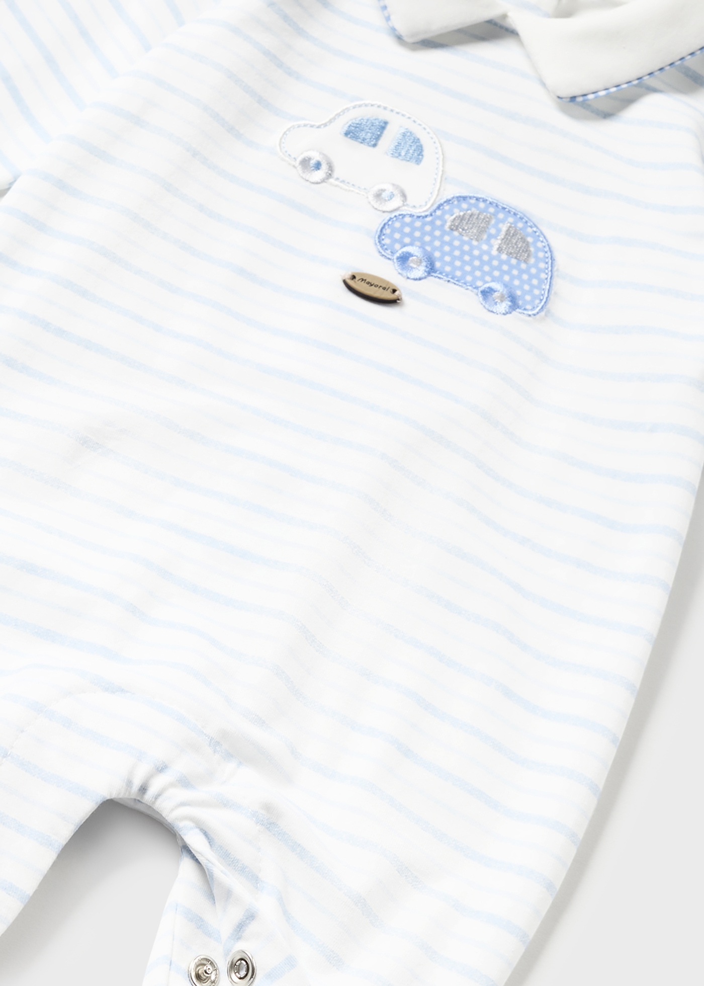 Conjunto de 2 pijamas com gola de algodão sustentável para recém-nascido