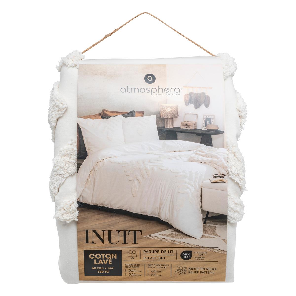 PARURE COTON LAVE TUFTE INU 240X220CM