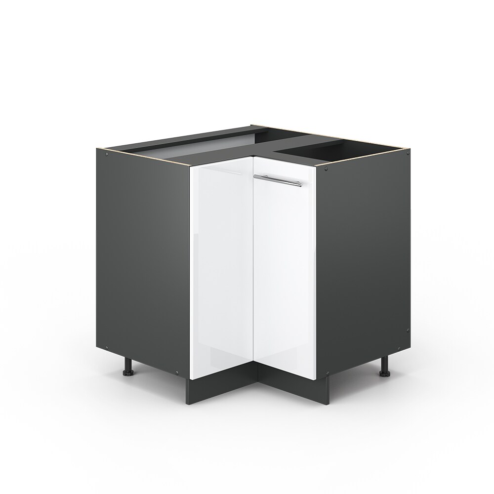 VICCO Eckunterschrank 87 cm Weiß Hochglanz Küchenschrank Hängeschrank Küchenzeile Fame-Line