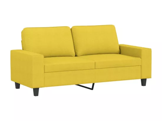 Canapé à 2 places Jaune clair 140 cm Tissu