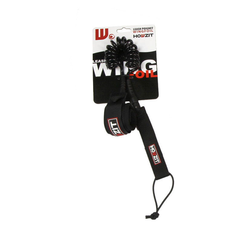 LEASH DE WINGFOIL HOWZIT COIL NOIR POIGNET
