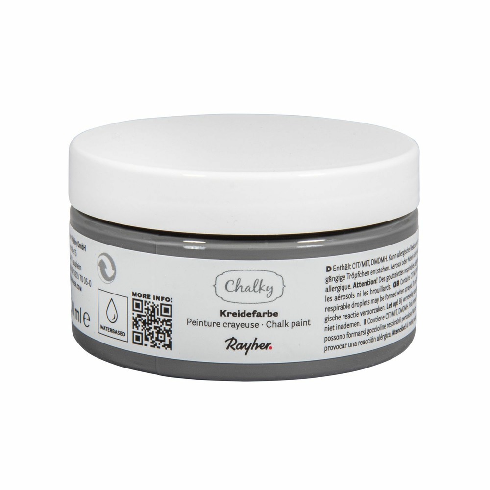 Peinture craie gris foncé - chalky finish - 100 ml