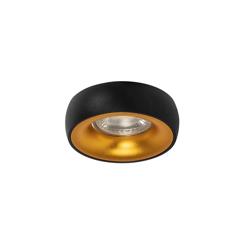 Set van 6 Design inbouwsport zwart met gouden binnenkant - Mooning