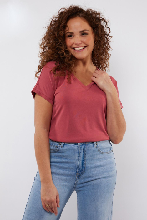 C&S The Label roze dames t-shirt